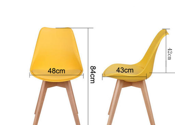 Capacidade amarela de Eames Chairs With High Load do pé plástico da faia
