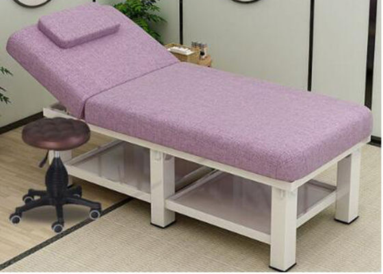 Sofá portátil da beleza da massagem de madeira, cama de couro sintética alta da beleza de 60cm