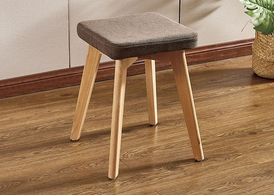 Tamborete moderno estofado do molho do assento para pés, tabela de Grey Velvet Stool For Dressing